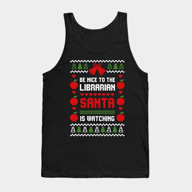 Be Nice To The Librarian Tank Top by Hobbybox